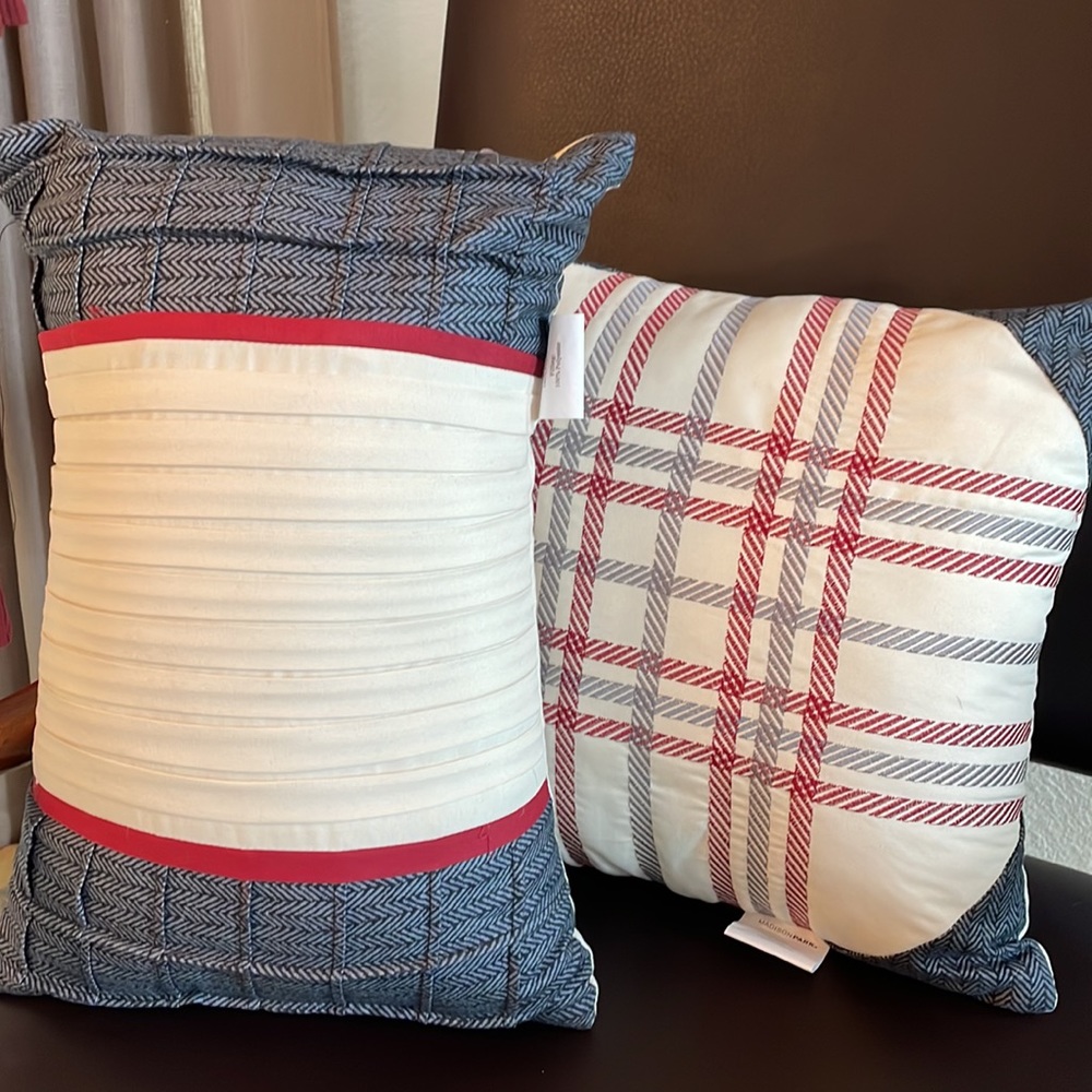 Two decorator pillows.